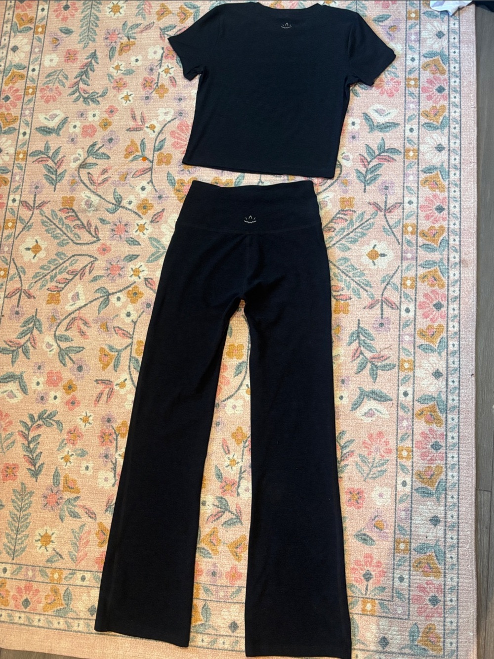 Beyond Yoga space dye High-Waist Flared Pants & matching shirt set